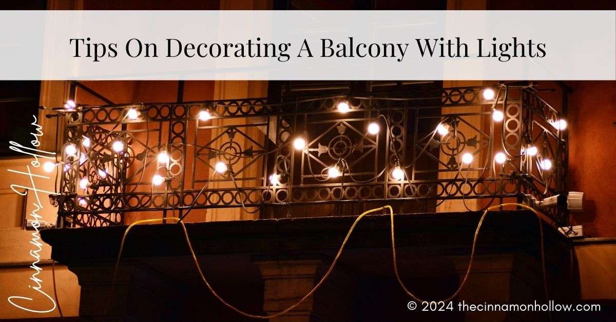 balcony with lights