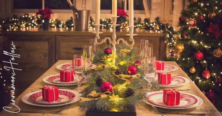 Christmas dining table