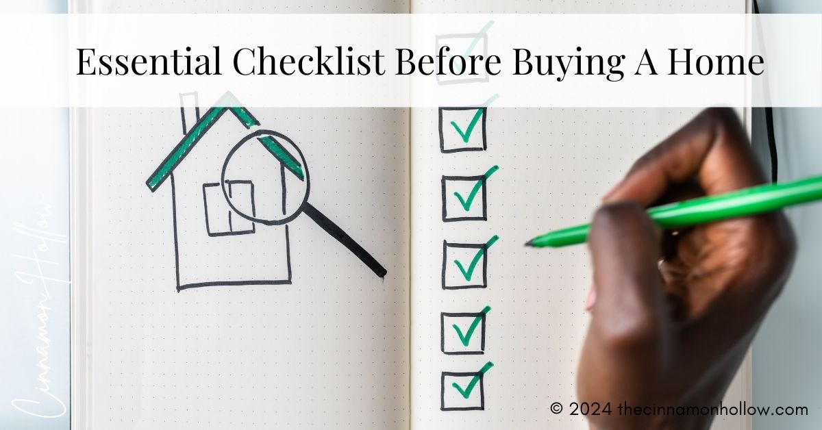 checklist before buying a home