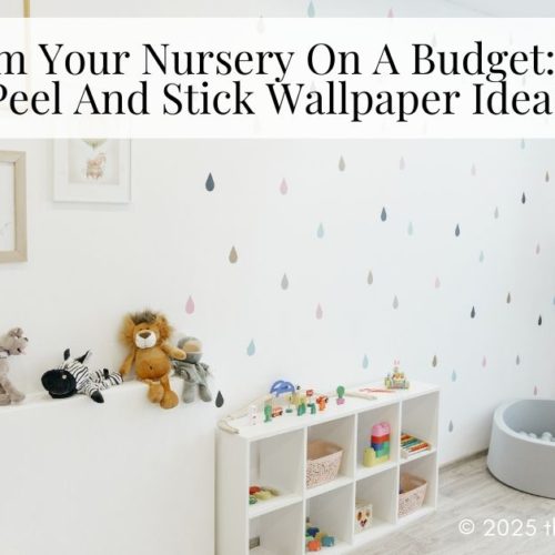 nursery with peel and stick wallpaper