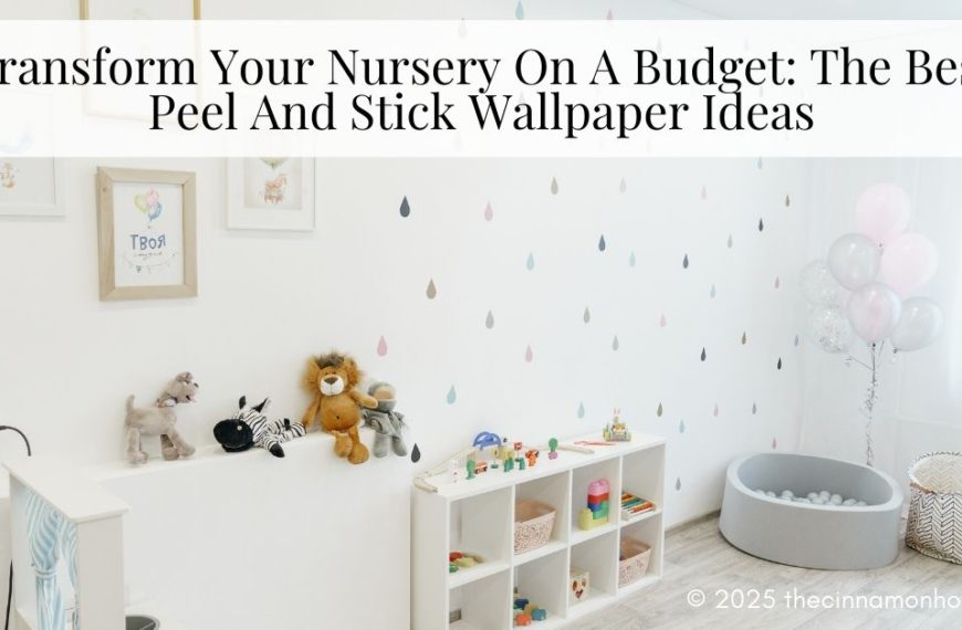 nursery with peel and stick wallpaper