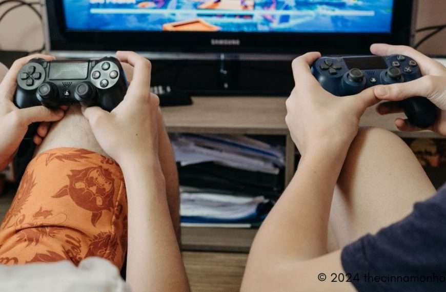 playing a video game