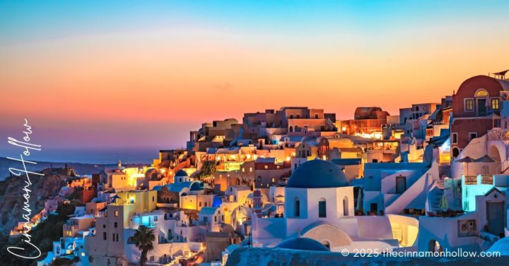 Sunset Destination Wedding At Santorini, Greece