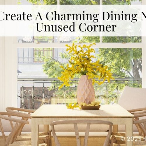 cozy dining nook in unused corner