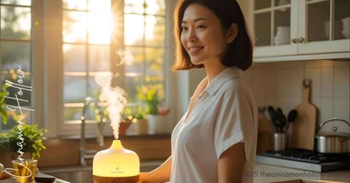 morning routine with a diffuser