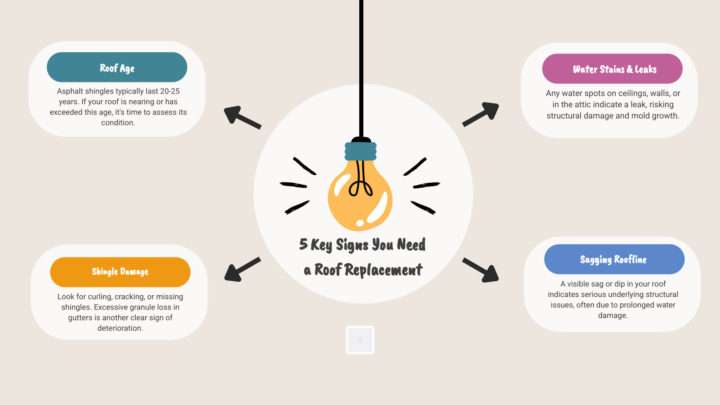 Infographic: 5 Key Signs You Need a Roof Replacement - new roof installation near me infographic brainstorm-4-items