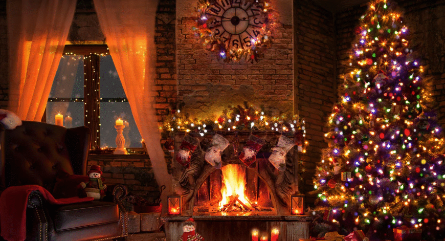 cozy Christmas decor