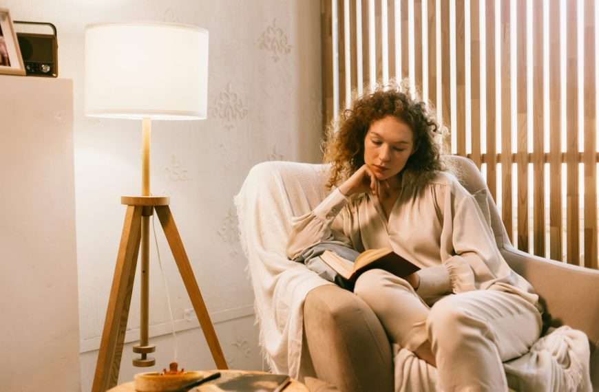 relaxing with a book