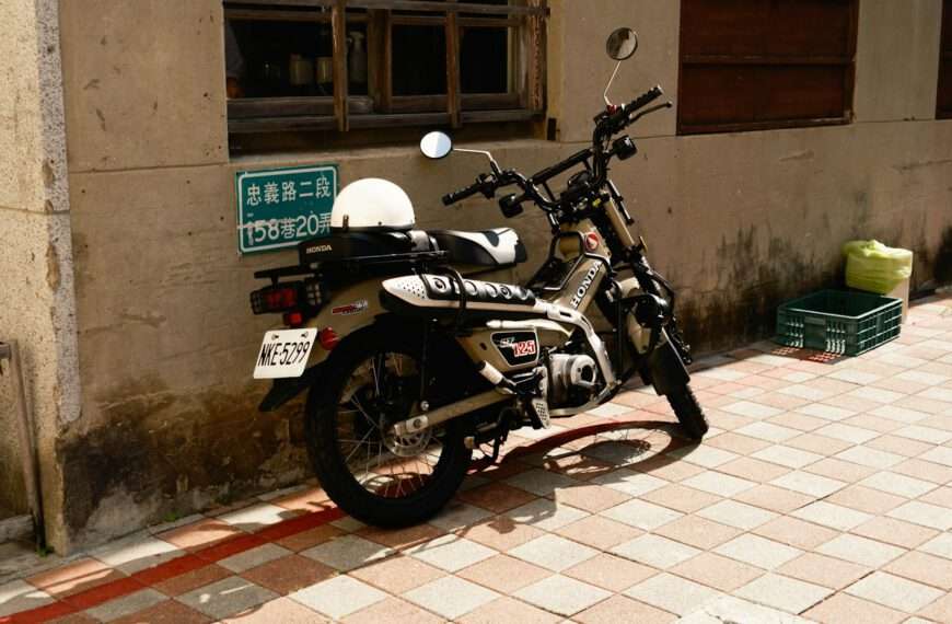 Traveling on a motorcycle