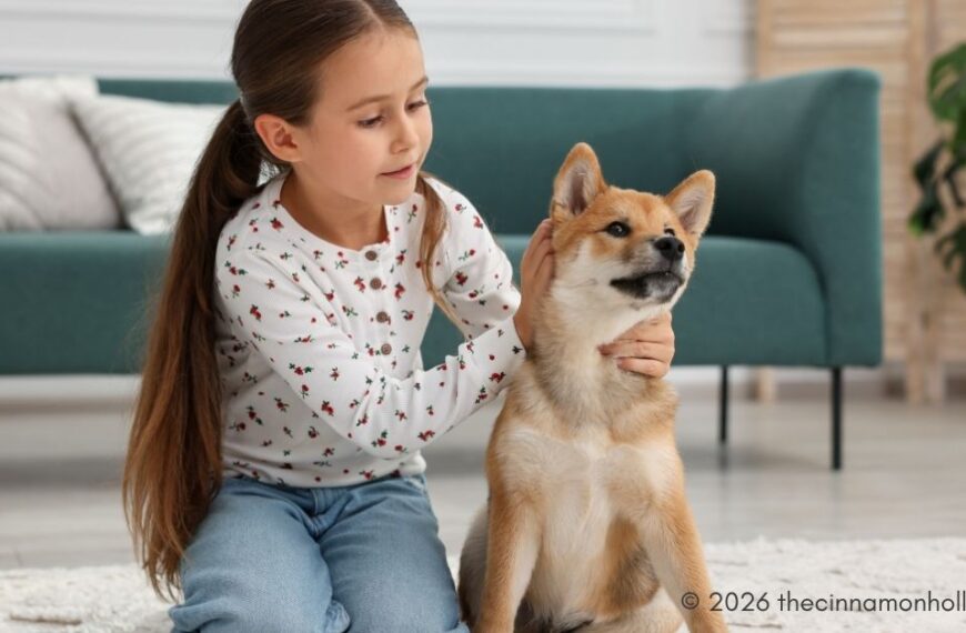 child and dog