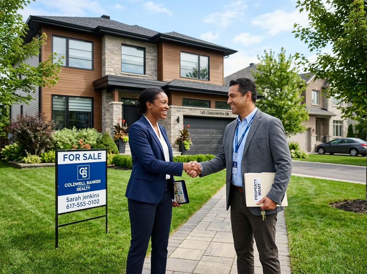 A real estate agent and property manager collaborating - Real Estate and Property Management