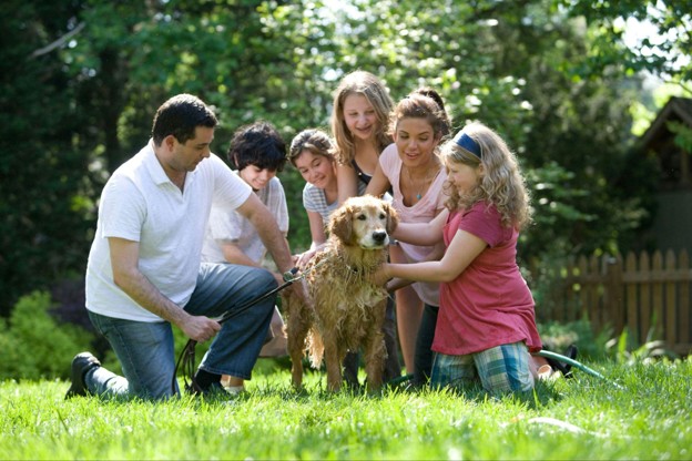 Choosing the Right Family Dog - family with a dog