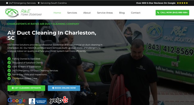 R&E Home Solutions - Residential Air Duct Cleaning Services in Charleston, SC