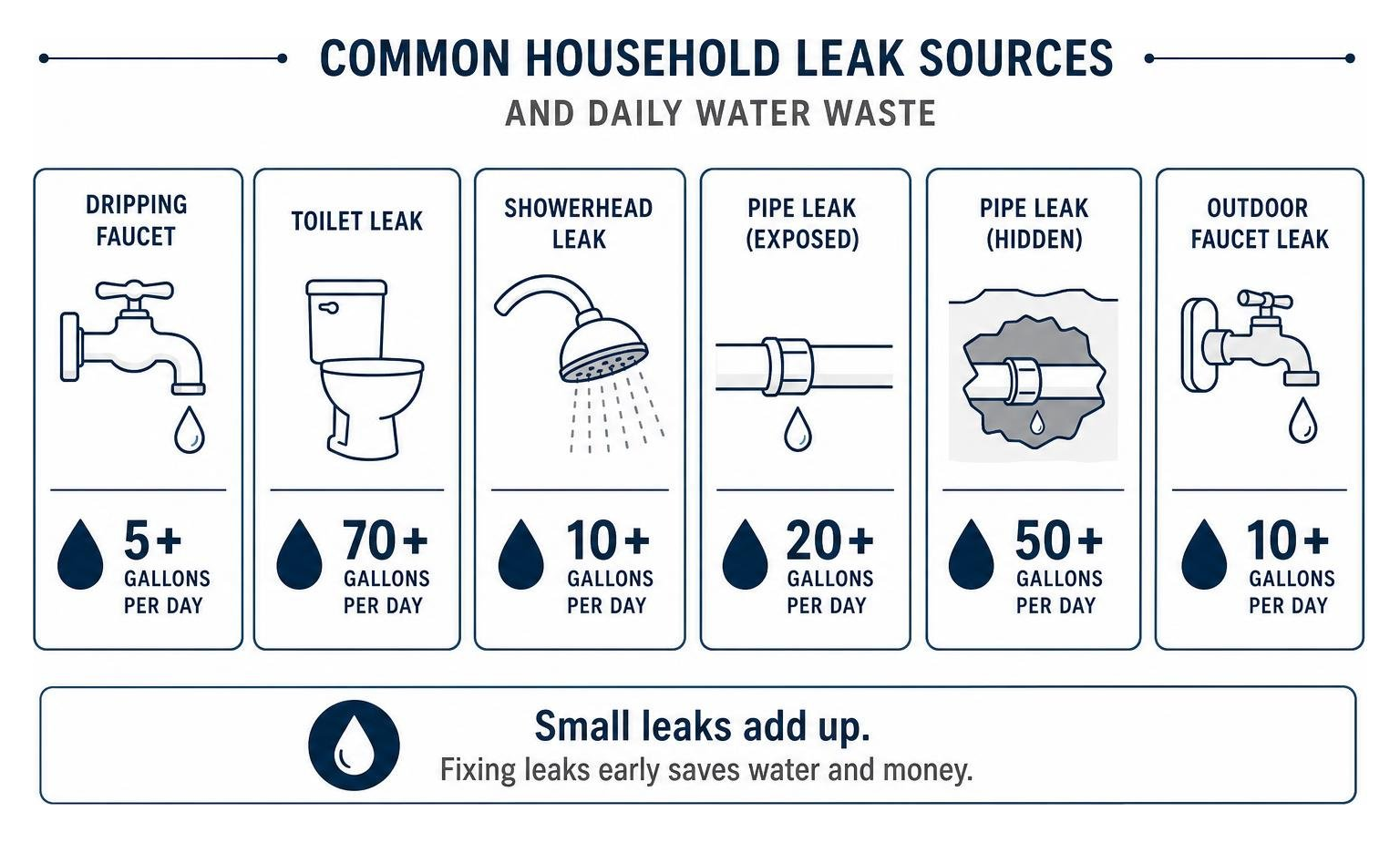 professional leak detection infographic