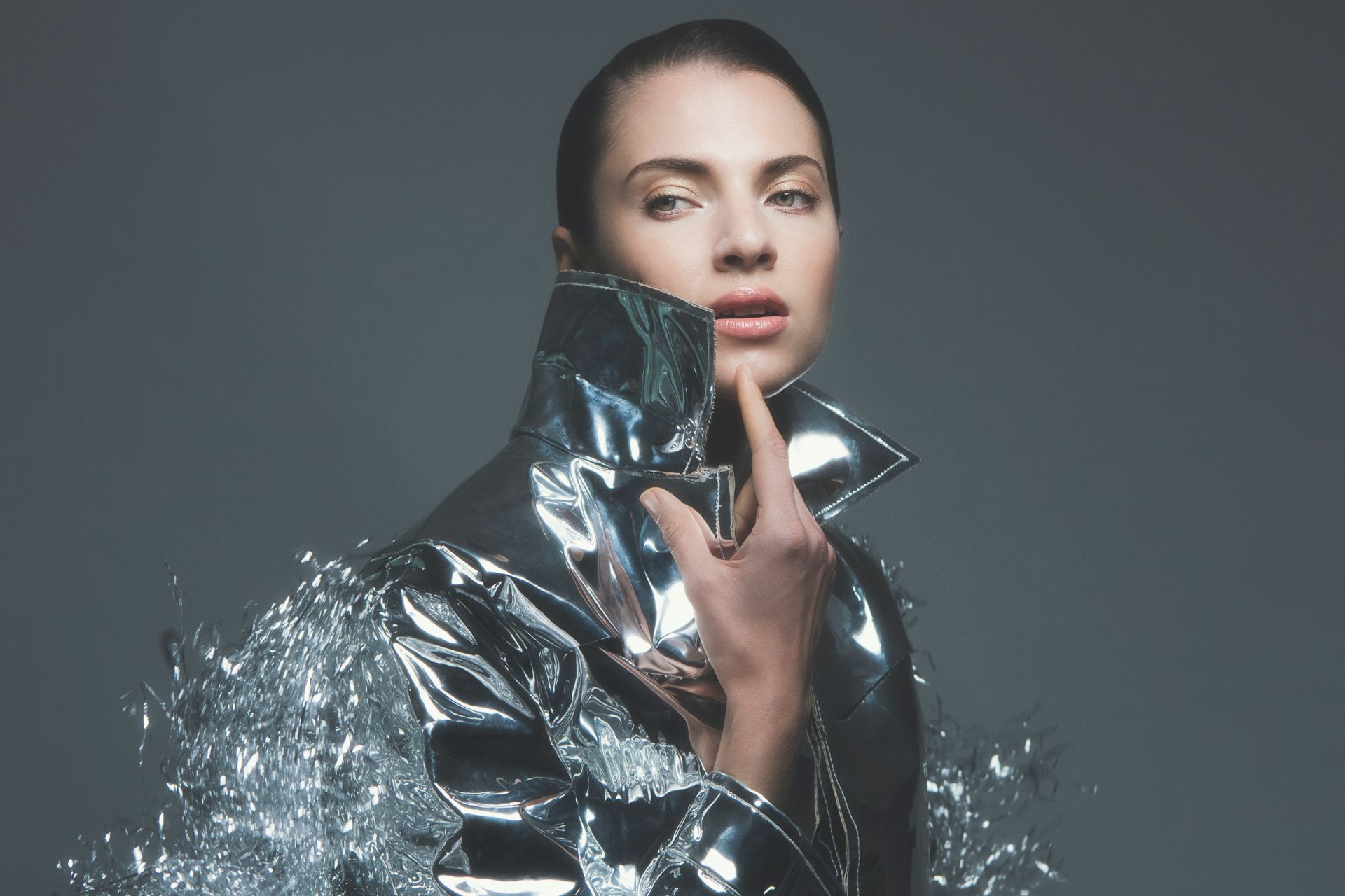 Holographic and Metallic Fashion in Modern Style