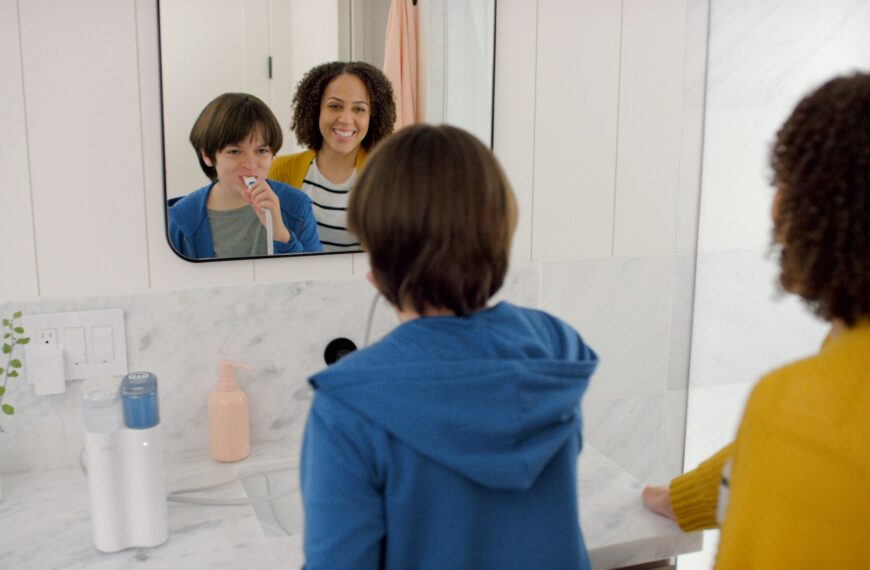 smile - a child brushing their teeth
