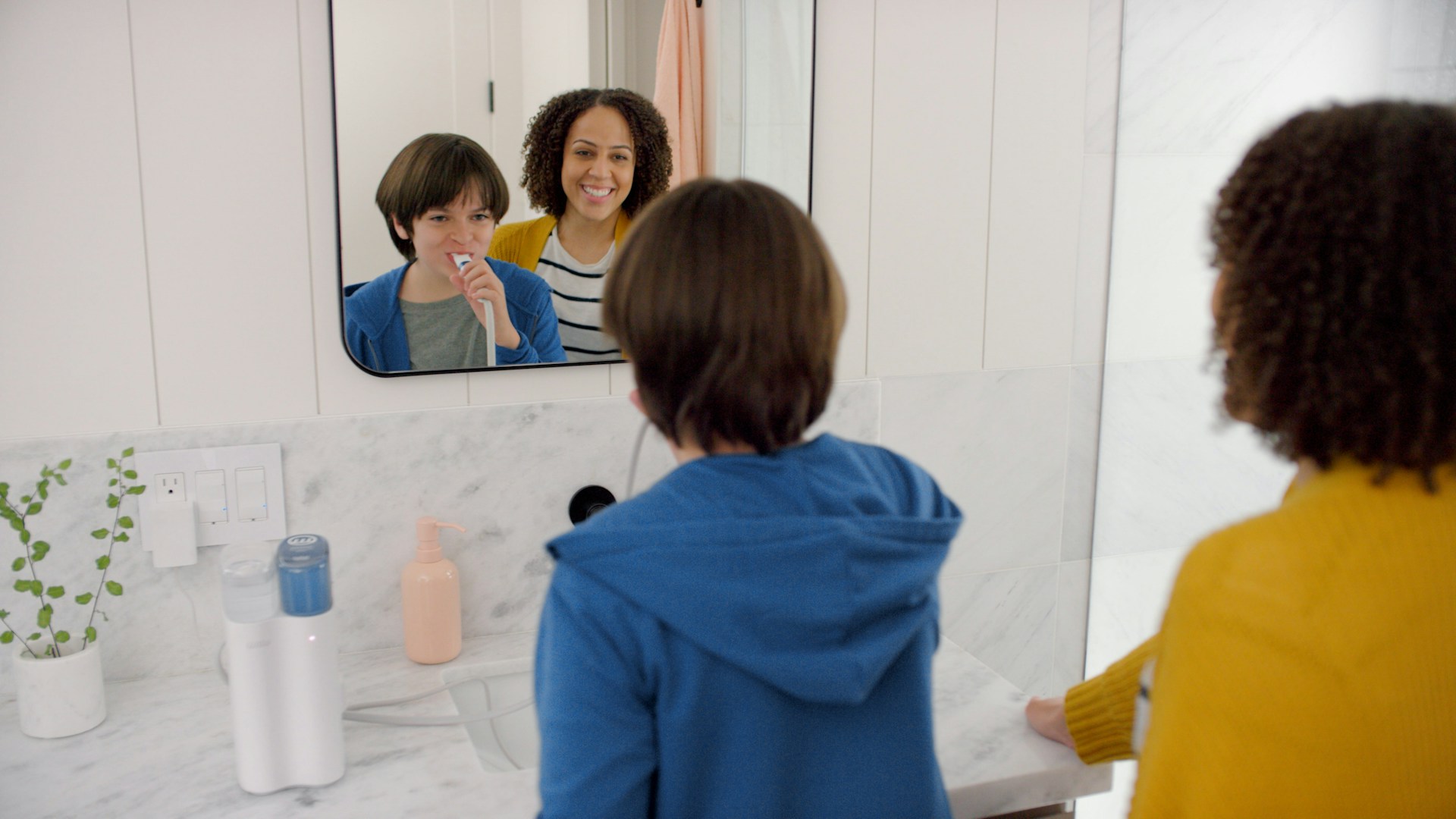 smile - a child brushing their teeth