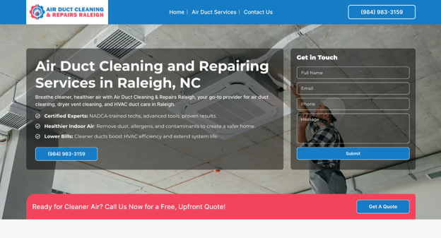 Air Duct Cleaning & Repairs