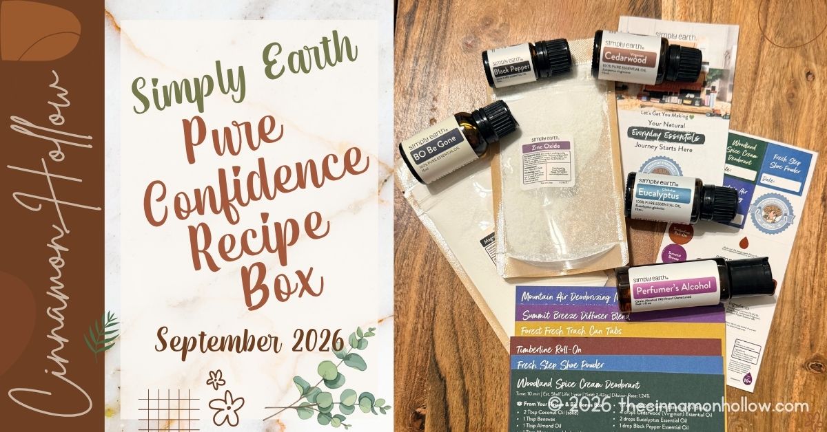 Simply Earth Pure Confidence Recipe Box September 2026 - DIY Natural Deodorant