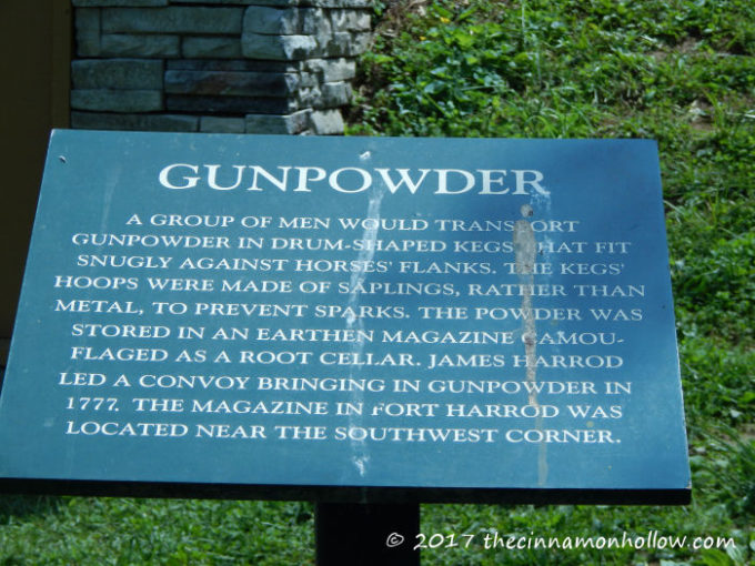 fort harrod gunpowder sign